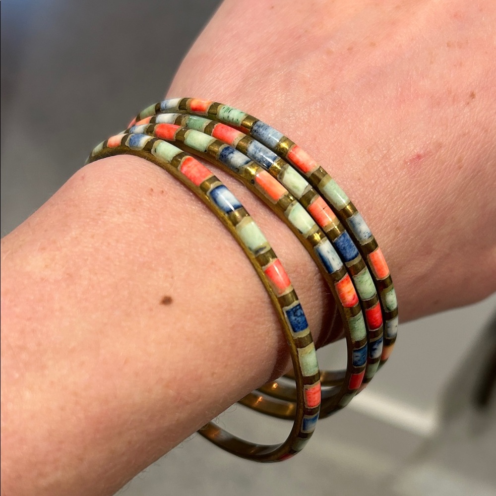 Multicolor Mosaic Bracelet Set